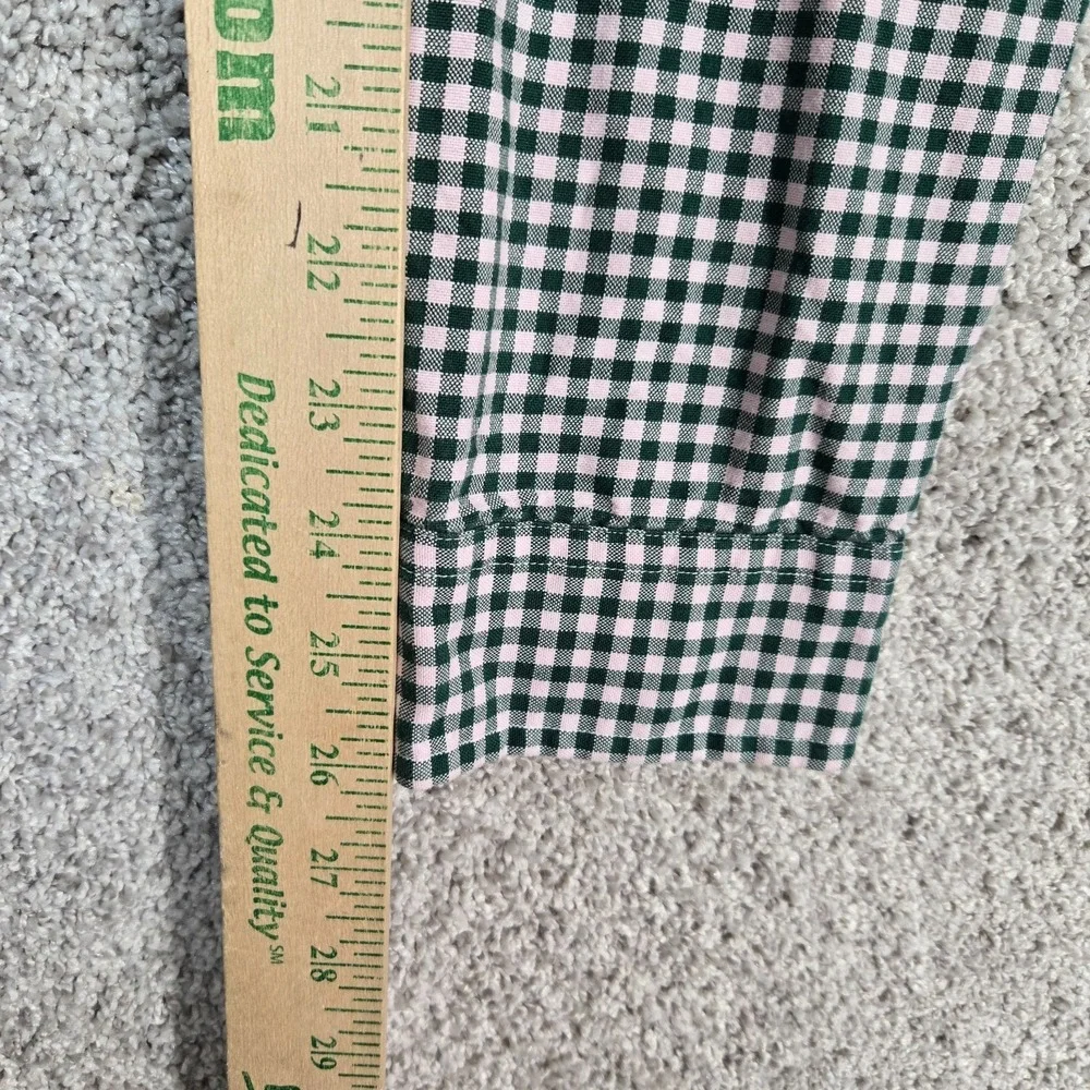 Polo Ralph Lauren Oxford Shirt men XL Green Gingham Check Classic Fit flesh Pony